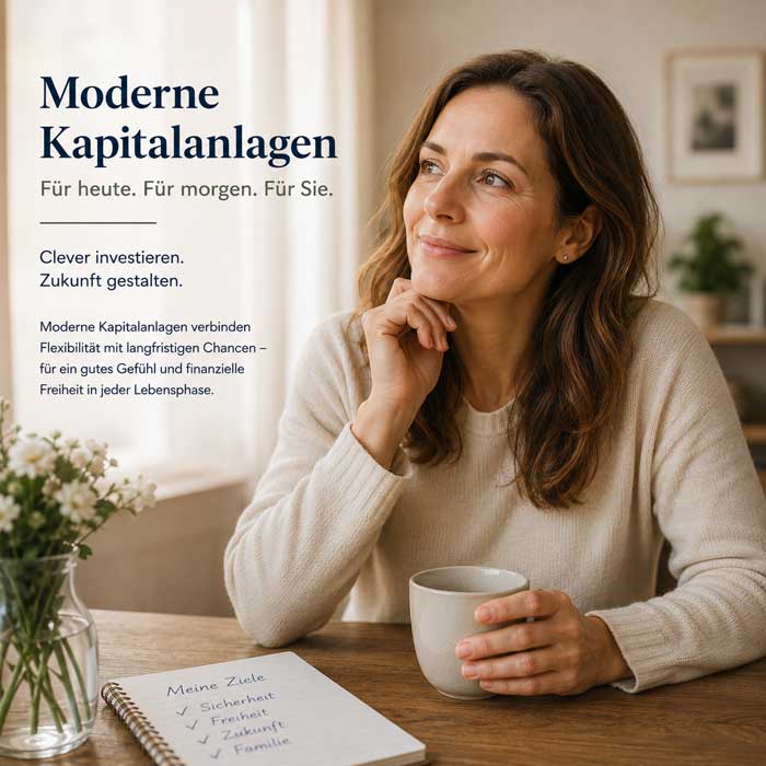 Frau denkt über eine neue Kapitalanlage nach