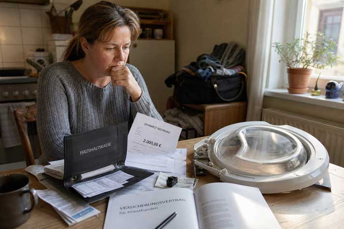 Eine Frau überlegt ob sie ihre Lebensversicherung beleihen sollte
