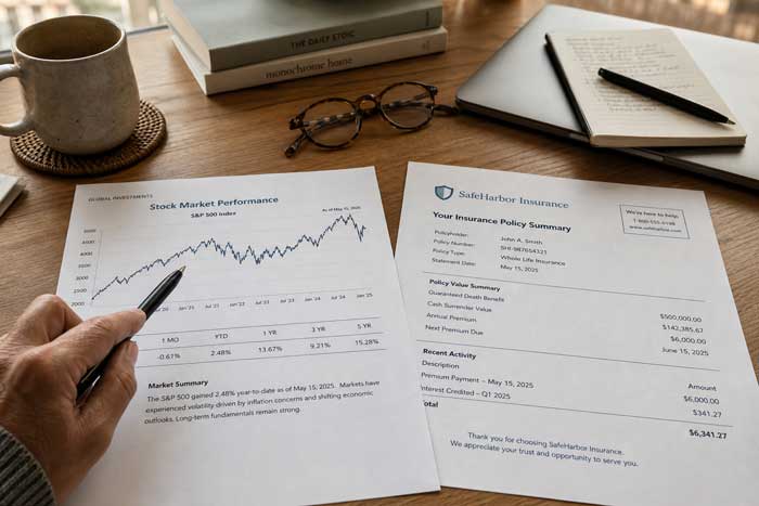 Vergleich der Zahlen eines ETF Sparplans gegenüber einer Kapitallebensversicherung